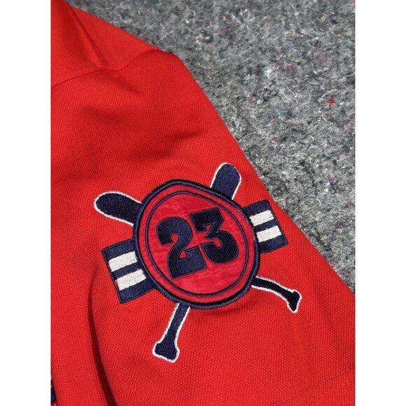 Vintage DELF New York Baseball Jersey Men's Button Up Red Embroidered #23 XXL - Picture 11 of 11